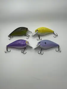 Old Man's Square Bill Hand Painted CrankBait Unique Design for Fishing Enthusiasts Distinctive Square Bill Shape Hand-Painted Lure