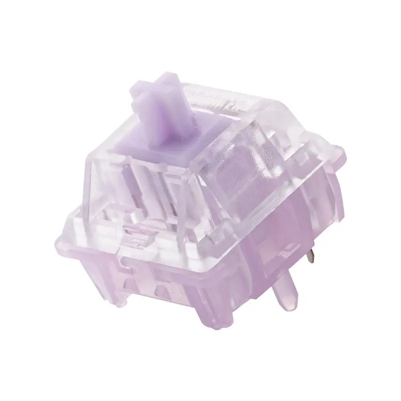 EPOMAKER Lilac Silent Tactile Switches, 100PCS for Hot-Swap Keyboards Factory Pre-Lubed  Smooth Tactile Bump  100PCS for 60%-98% boards  Reduced Clatter  Ideal for Office  Gaming & Dorm Computers & Office Equipment