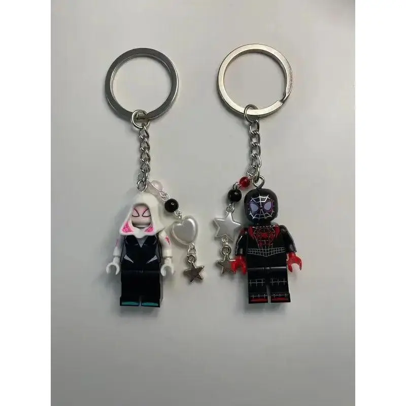 Handmade spider couple keychain, Y2K, the best gift.