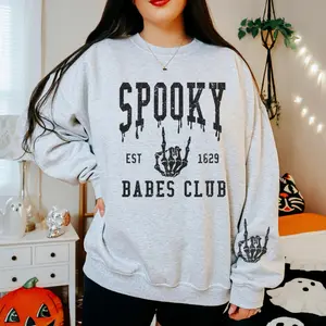 Spooky Babes Club Sweatshirt, Spooky Halloween Sweatshirt, Fall Sweatshirt