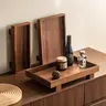 Handmade Solid Acacia Wooden Vanity Tray - Modern Home Goods Bathroom Organizer, Durable Non-Deformable Accessory for Hotel and Home Bathrooms, Holds Shampoo, Cosmetics, Travel Toiletries