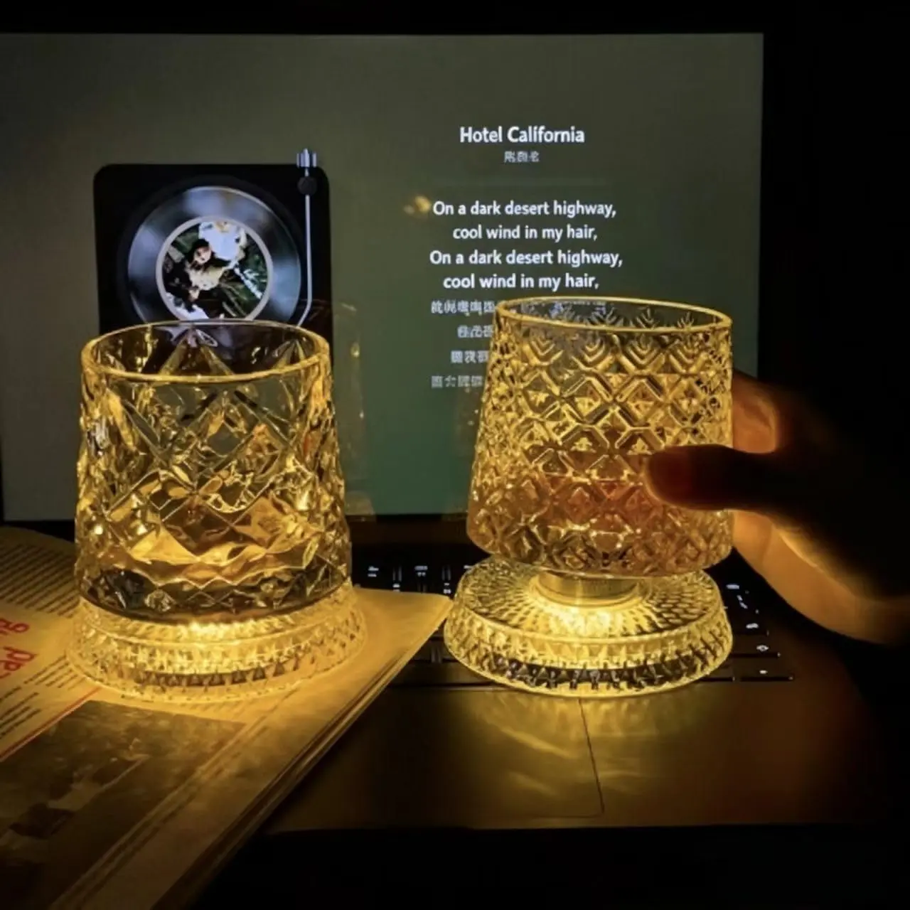 Rotating Whiskey Glasses 2-Pack – 10oz Glowing Spinning Whiskey Glasses, 360° Tumbler for Stress Relief, Heavy Anti-Slip Base, for Bourbon, Scotch, Cocktails, Unique Gifts for Men Dad Husband