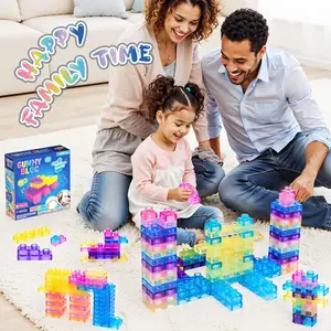 2026 Party Supplies：Soft Jelly Blocks , 40Pcs Squishy Multi-color Stacking Jelly Building Blocks  Set, Non-toxic Sensory Tactile Play  Safe Squishy Squeezable & Stretchable , Puzzle Blocks Combining Leisure, Entertainment, and Educational Fun