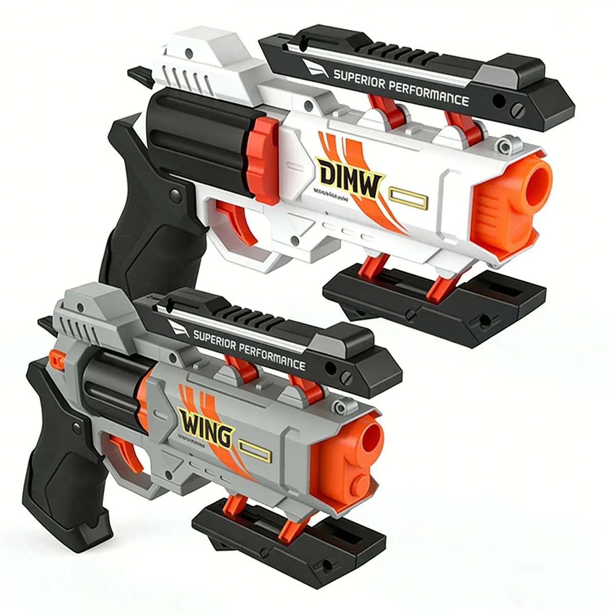 Plavio Soft Dart Gun with Suction Cup Targets EVA Foam Darts x24 Safe Indoor/Outdoor Shooting Toy for Boys Hand-Eye Coordination