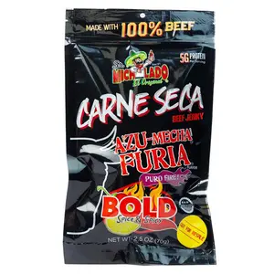 HOT! Sr. Michelado Carne Seca - Crunchy Beef Jerky - Azu Mecha Furia BOLD 2.5oz