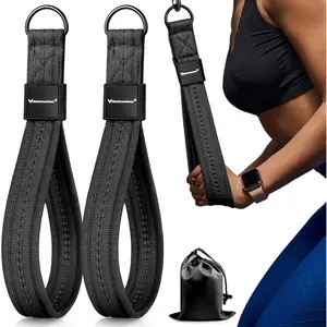 Tricep Rope Attachment Handles for Gym - 13 Inch Exercise Handles, Tricep Pull Down Attachments for Pilates, Yoga, Strength Trainer, Physical Stretch