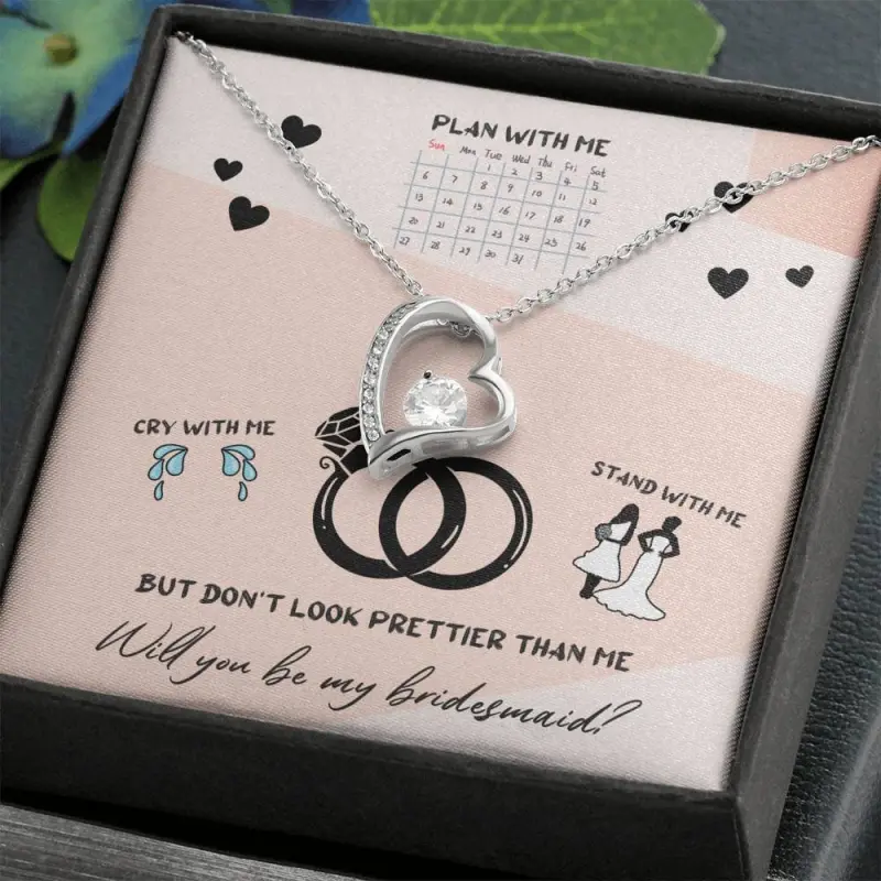 Funny bridesmaid proposal card | bridesmaid proposal card | will you be my bridesmaid card | bridesmaid proposal | bridesmaid proposal gift, Necklace With Meaningful Message Card Inside