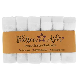 Bamboo Washcloth Set - Ultra-Soft - 6-Pack