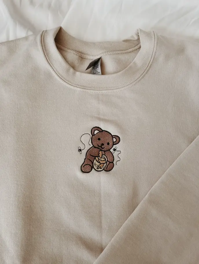 Embroidered Honey Bear Sweatshirt