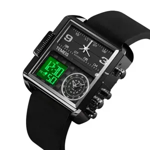 V-083 Men's Minimalist Modern Fashion Business Wristwatch - 41mm Square Dial, Waterproof, Luminous, Date Function, Roulette Wheel Quartz Movement, Stainless Steel Strap, Zinc Alloy Case