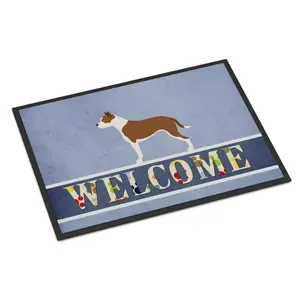 212 MAIN Pit Bull Decorative Rug Mat - Carolines Treasures Fade-Resistant Rubber-Backed Welcome Mat, 24x36 in, Indoor-Outdoor Use