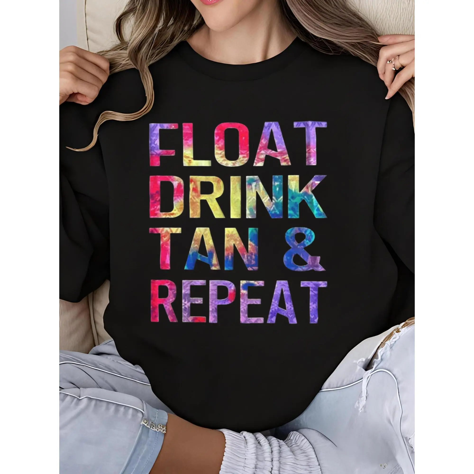 Women's Boho Vintage Floral Mandala Print Cotton Blend Sweatshirt - Soft, Long-Sleeve, Loose-Fit Casual Pullover for Ladies, Lady