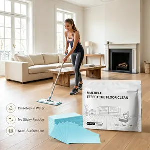 Floor Cleaning Sheets, Antibacterial Multi-Surface Cleaner for Hardwood, Laminate, Tile Floors & RV Wall Maintenance with Deodorization