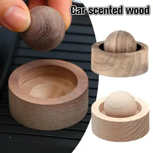Elegant 3pcs Wooden Aromatherapy Diffuser Set, Fragrance Oil Diffuser, Essential Oil Diffuser, Sphere Design for Natural Fragrance Spread, Ideal for Home & Office Decoration, Smooth Surface, No Batteries Required