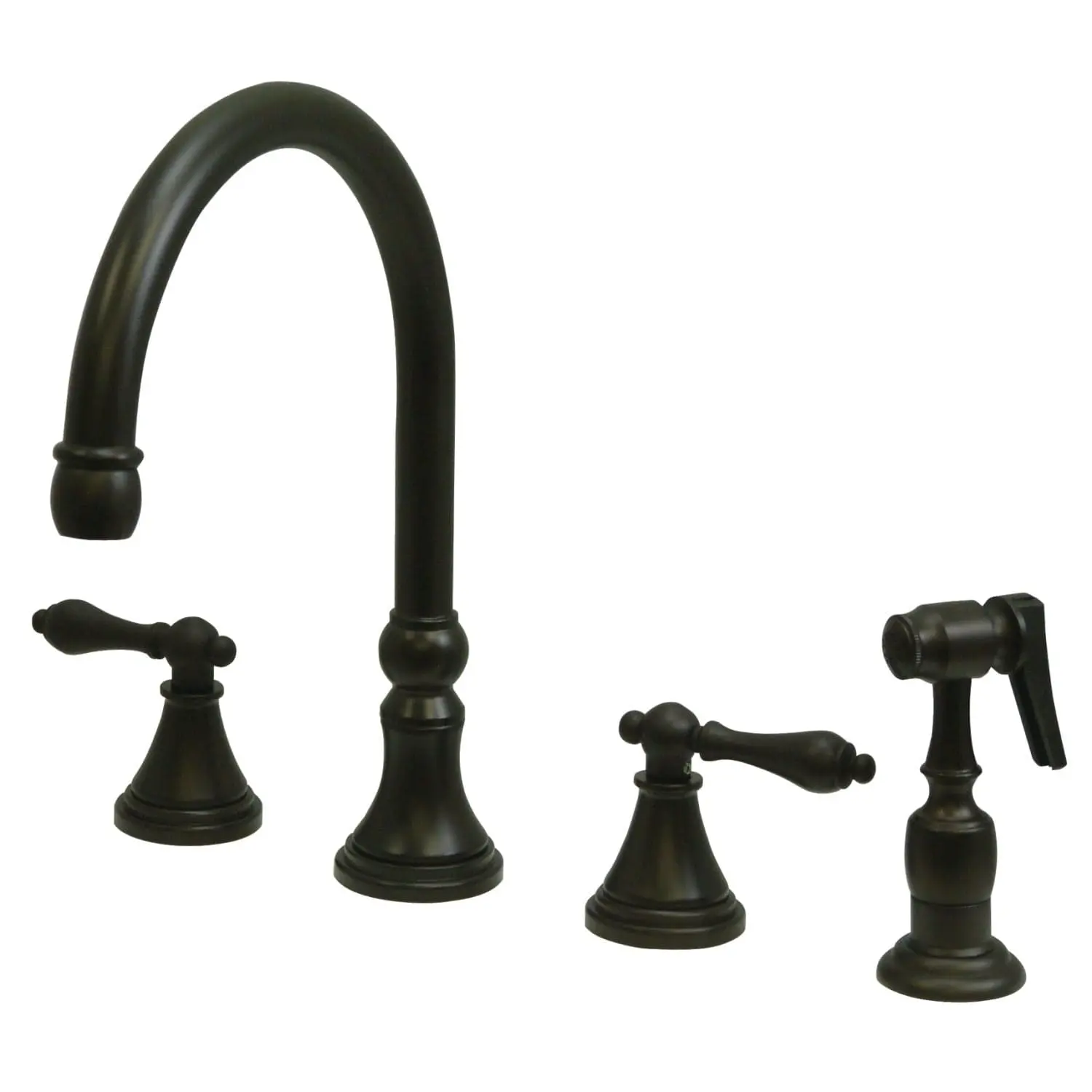 KINGSTON Brass Widespread Kitchen Faucet - Oil Rubbed Bronze
