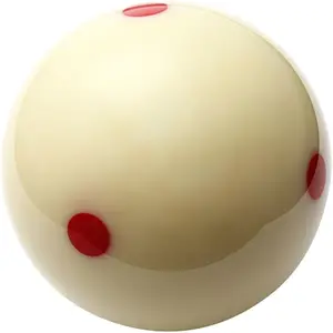 Red Dot Cue Ball, AAA-Grade PRO 6 Dot Billiard Practice Training Measle Que Ball - 2 1/4"