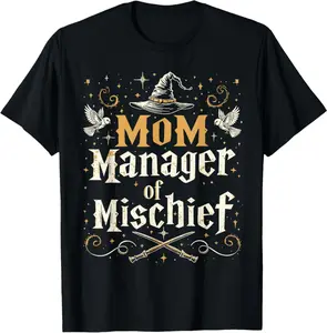 Mom Manager Of Mischief - Funny Wizard Mom T-Shirt