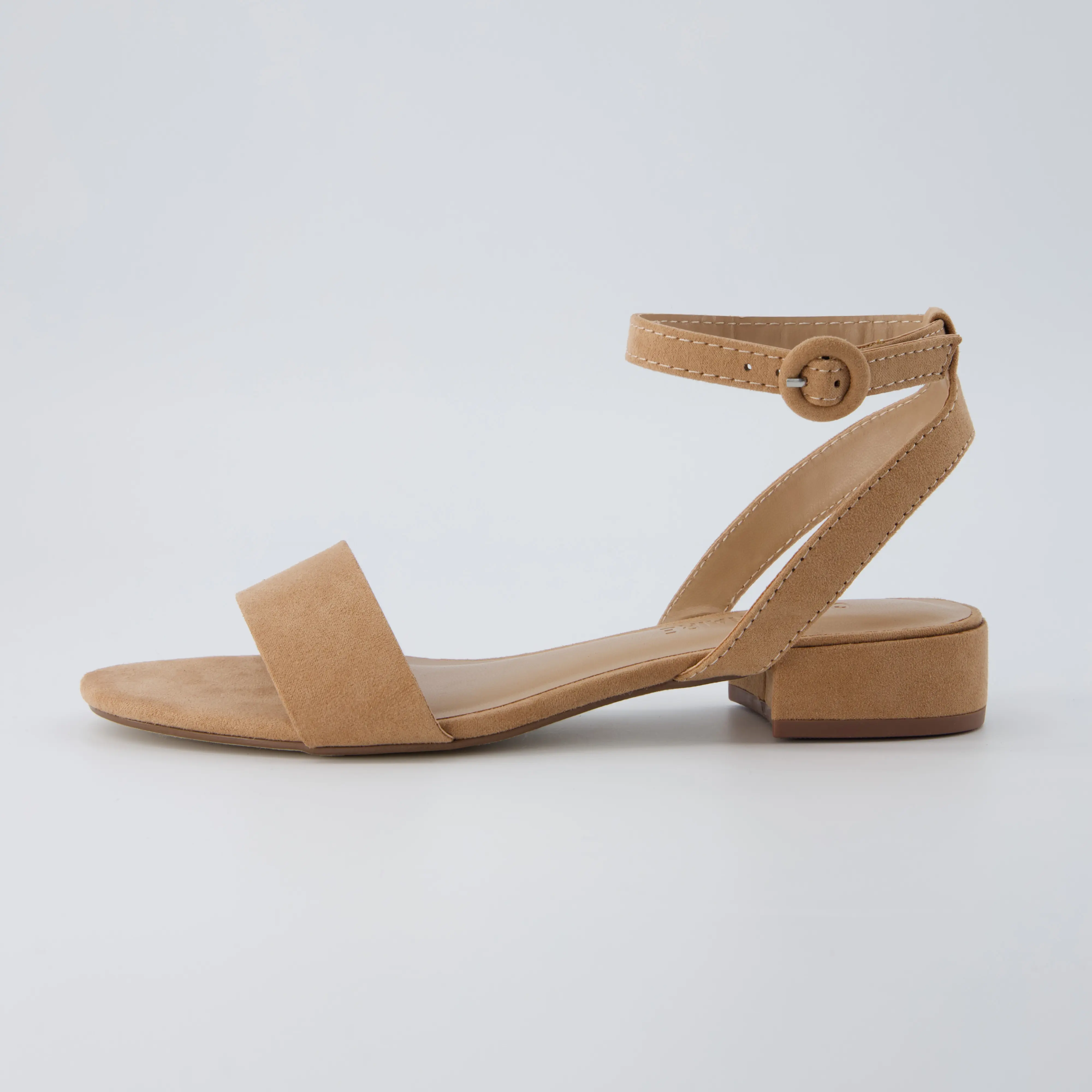 Cushionaire Nila Dress Sandals for Women - Slim One Band Women's Heeled Sandals with Low Block Heel and Adjustable Ankle Strap | Elegant Dress Shoes for Women