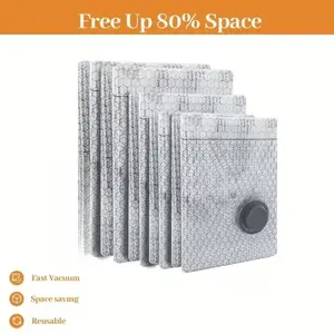 6/9/12 Piece Vacuum Bag Compression Packaging, Reusable Vacuum Bags, Vacuum Sealing Bags, Travel Clothing Storage, Apartment, Closet, Bedding Organization, Space-Saving Solution