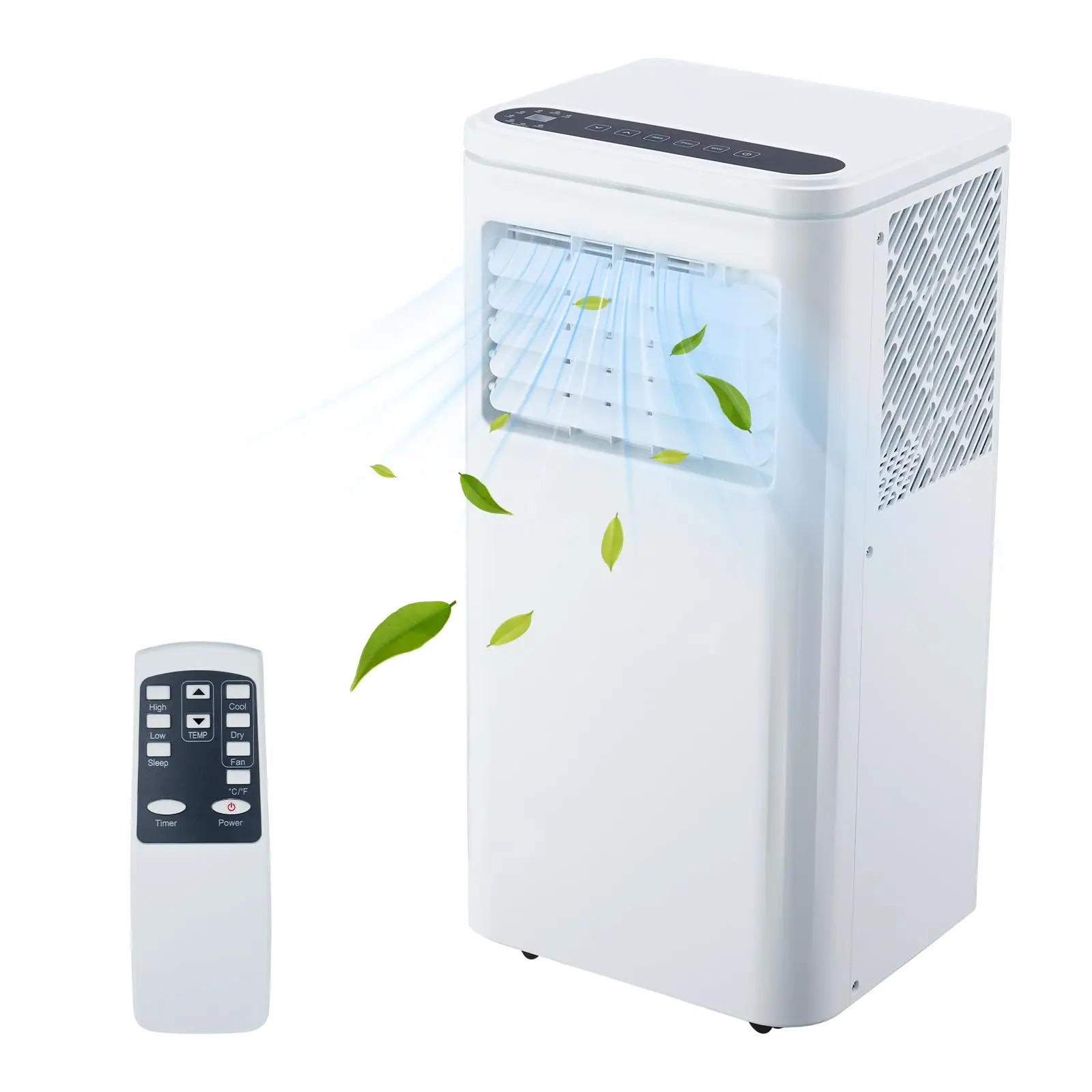 10000 BTU Portable Air Conditioner - 3-in-1 AC Unit with Cooling, Dehumidifier, Fan, 24H Timer, Sleep Mode, Silent Mode & Remote, Cools 450 Sq. Ft, Rental-Friendly Window Kit Included for Bedroom, Home Cooling Solutions