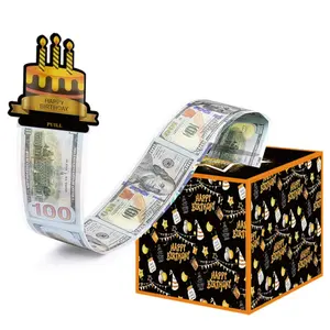 Birthday gift box, which is a box used to store cash gifts, is an interesting way to give cash gifts to friends and relatives on their birthdays (available in black and gold styles) - Party Box