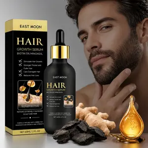 East Moon Men's Beard & Hair Care Serum, Nourishing & Moisturizing Daily Serum for Beard and Hair, Gentle Care for Men's Daily Grooming, Fall Gift for Him