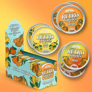 RETRO SOURS - MIXED 3 FLAVORS - 8 PACK (Mango x3, Tangerine x3 & Citrus x2)