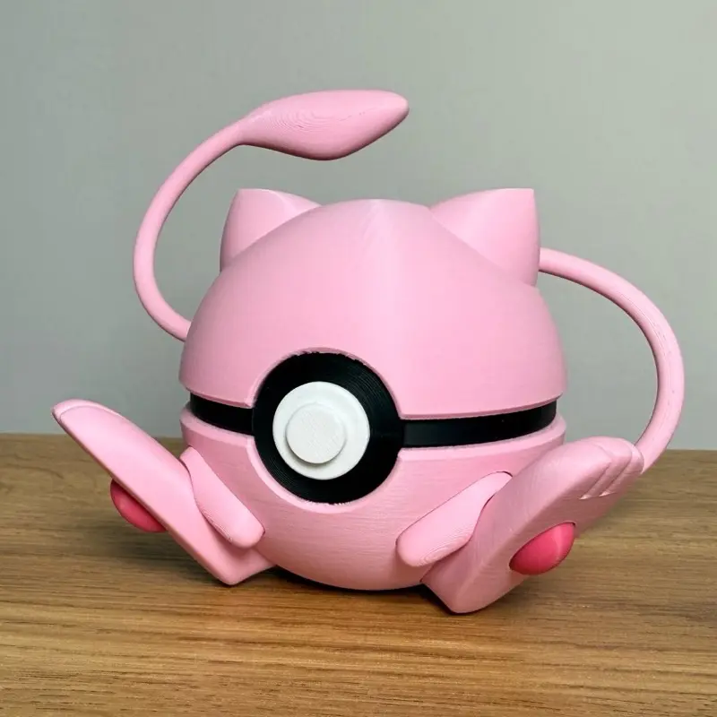 Mew Ball - Made to Order, High-Quality PLA, 3D Printed Pokeball Figure