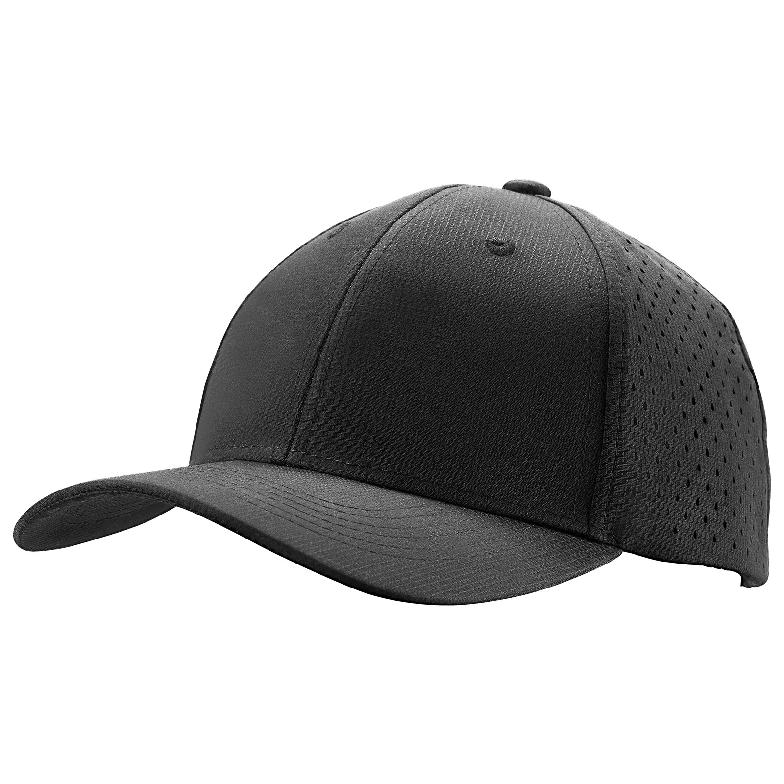 VEVOR Unisex Sport-Inspired Synthetic Waterproof Baseball Cap, Quick-Drying Breathable Lightweight Summer Thin Adjustable Sports & Outdoor Hat, Ideal for Hiking, Running, 1 Pc, Black, Sport-Inspired Sports & Outdoor Hats