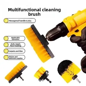 Electric Cleaning Brush Multifunctional Kitchen Bathroom Floor Tile Carpet Stain Removal Cleaning Brush Set Hard Bristle Brush Drill Brush