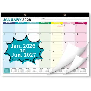 2026 Desk Calendar,  Wall Calendar 2026-2027 Covers January 2026 to June 2027, 17" X 12" Large Size With Holidays, Desktop Monthly Calendar for  Classroom School & Office Or teacher Gifts