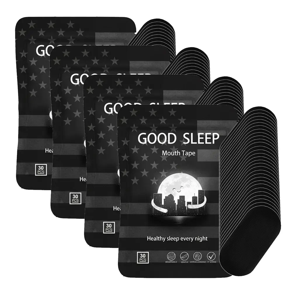 Sleeping Mouth Tape, 120 Pcs Hypoallergenic Snoring Relief Sticker for Adults, Soft Breathable Healthcare Sleep Improvement Aid with Gentle Adhesion - Black & Pink (4/2/1 Month Supply), Mouth Sleep Tape