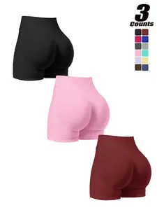 Sporty Women's Solid Color High Waist Sports Shorts, Breathable Comfortable Seamless Skinny Shorts, High Stretch Yoga Shorts, Ladies Sportswear for Indoor Outdoor Wear