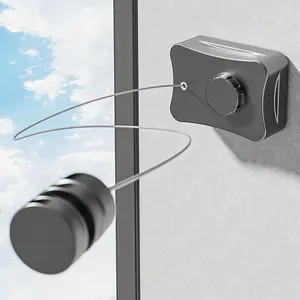 Invisible Retractable Wall-Mounted Clothesline, Durable Stainless Steel Rope, Ideal for Hotel Balcony Bathroom, Thickened Design