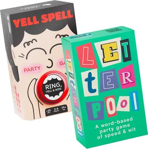 Letterpool Board Games for Adults, Family, Teens, Trivia, Card & Yell Spell Game Race to Ring The Bell in Epic Word Challenge