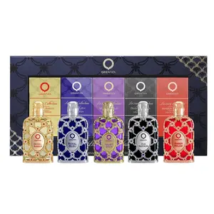 Orientica Variety Set-Luxury Collection With Amber Rouge & Oud Saffron & Royal Amber & Royal Bleu & Velvet Gold And All Are Eau De Parfum Spray 0.25 Oz Mini For Unisex