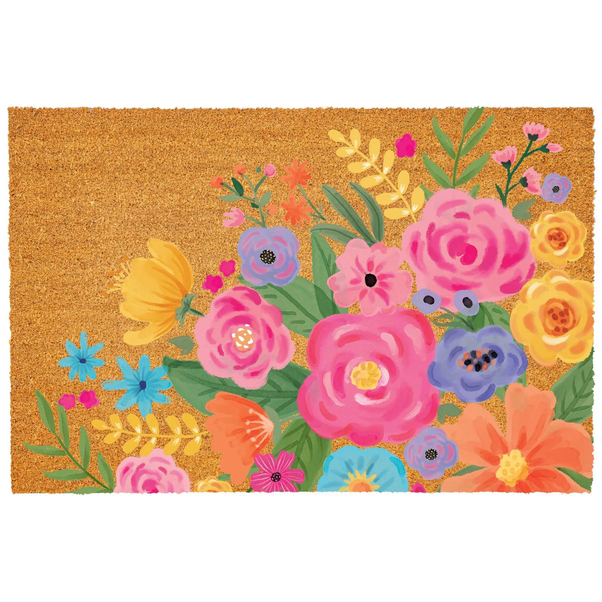 Evergreen 36"x24" Spring Blossom Coir Doormat