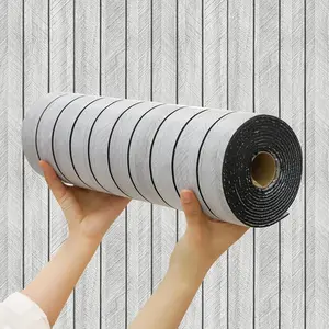 Kuujojo Wood Panel Peel & Stick Wallpaper, Striped Self-Adhesive Faux Wood Grain Wall Covering, Easy DIY Home Decor 15.74 X 118 in, Peel And Stick Wallpaper Designs, Wall Panels Roll