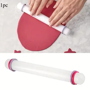 1pc Adjustable Rolling Pin Non-stick Sugar Cube 9 Inch Rolling Pin Is Suitable For, Cake, Pasta, Fondant, Cookie Home, Kitchen, Restaurant, Cake Shop, Pizzeria, Pastries, Parties, Etc. Perfect For Professional Bakers And Pastry Chefs