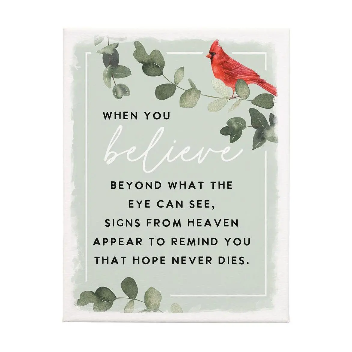 Sincere Surroundings 17" When You Believe, Wrapped Canvas