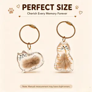 Kitty Fur Storage Hanging CharmPersonalized Cat Hair Keepsake Charm