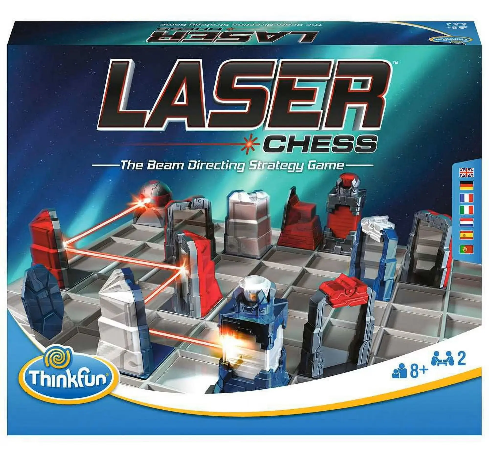 ThinkFun Laser Chess Strategy Board Game - Strategy Board Games with Bounce-Beam Tactics, Real Lasers, 8+ Family Night Activity