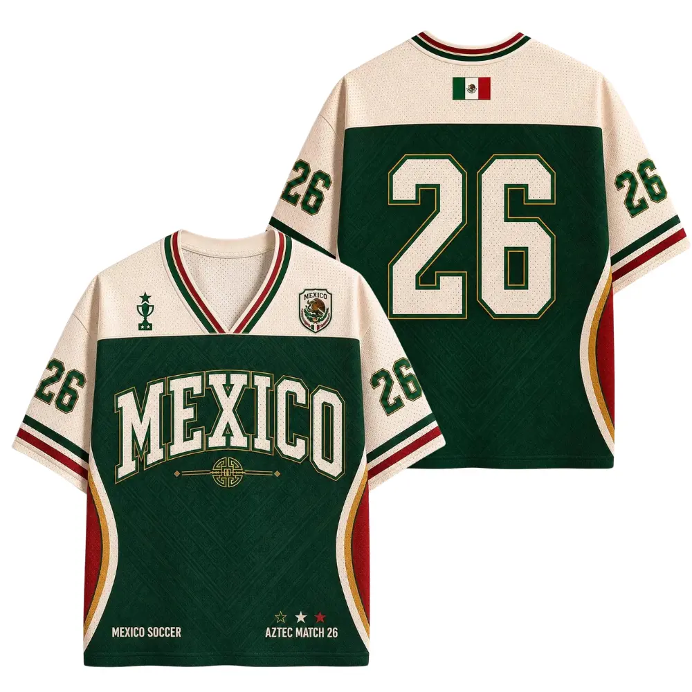 Mexi 26 Football Fan Jersey – Vintage Green Football Shirt
