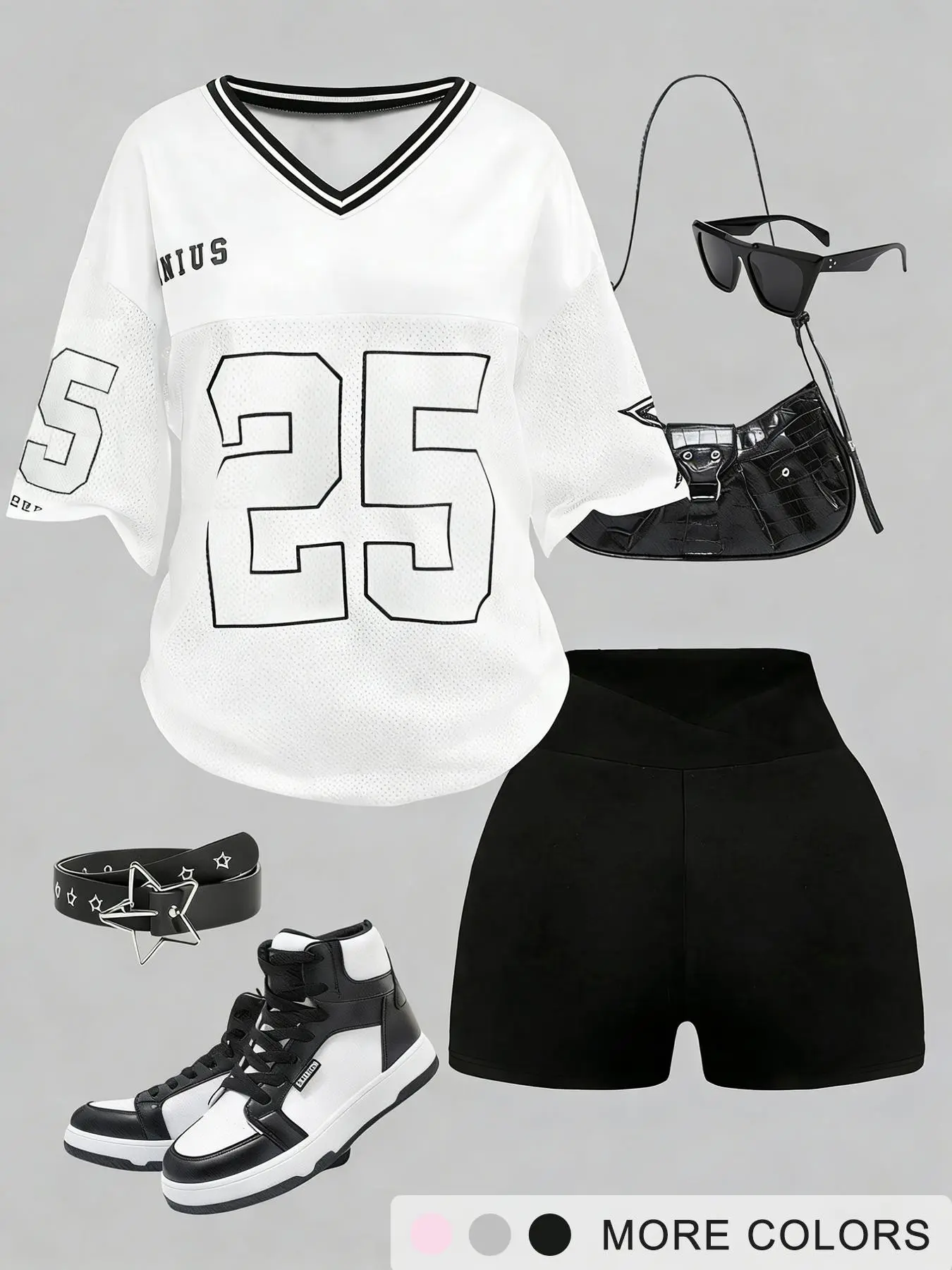 Unisex Loose Fit Mesh T-Shirt & Shorts Set, Streetwear Style, Perfect for Teens and Young Adults, Concerts and City Walks