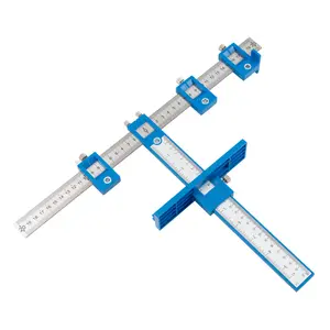 SnapFixMate Cabinet Hardware Jig, Cabinet Handle Template with Engraved Rulers & Self-Punching Center, Perfect for Shaker Doors/Drawers