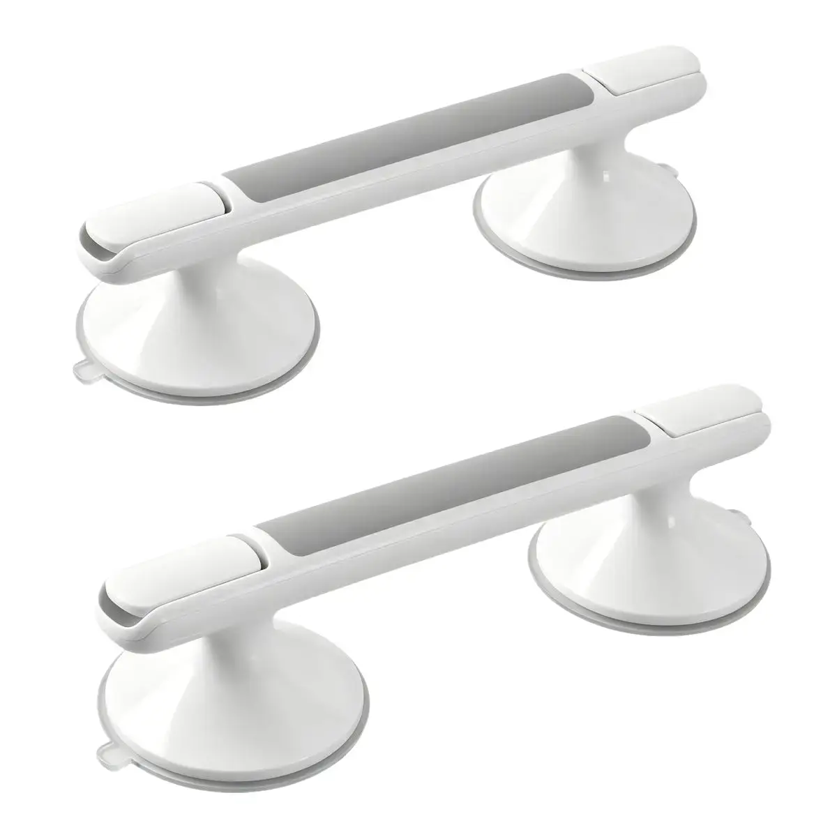 2Pcs Suction Cup Grab Bar for Bathroom Shower Non Slip Handle Drill Free Removable Toilet Safety Assist Rail for Elderly Pregnant Kids Home