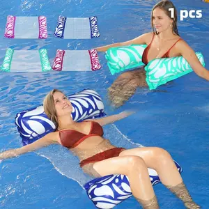 Adult Size Inflatable Pool Float Bed, Multi-Functional Swimming Pool Toy, Floating Leisure Chair, 4-In-1 Pool Raft, Pool Float Lounge, Vacation Fun and Rest