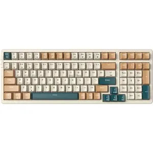 Mechanical Keyboard, Triple Mode 2.4G/USB-C/BT Gaming Keyboards 100  RGB Backlit, Brown  Rechargeable | Brown Combo
