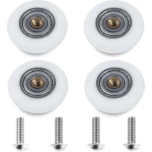 19mm 304 Stainless Steel Shower Door Rollers Replacement Part Shower Door Wheels Runners Bathroom Sliding Track Wheels 4PCS