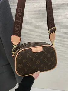 Women's Large Capacity Phone Bag, New Arrival Mom Bag, Versatile Crossbody Three-Layer Small Bag, Wide Strap Coin Camera Bag, Handheld Shoulder Bag, Fashion Crossbody Bag, Fashionable Casual Bag